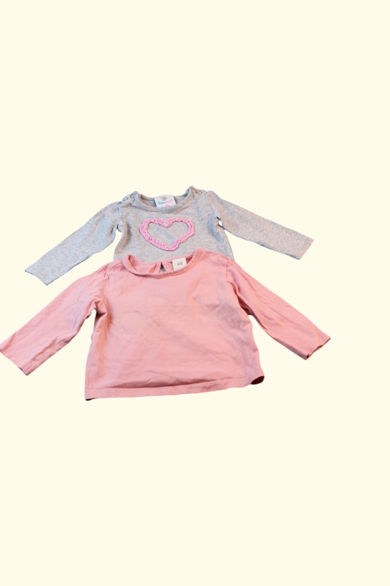 2er Kidkiddo Set 62 Grau und Rosa