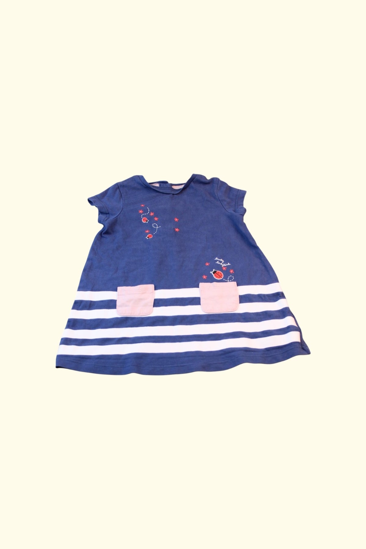  Kleid 62 Blau und Rosa