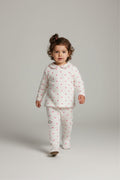 2er Kidkiddo Set 56 Weiß mit pinken Herzchen