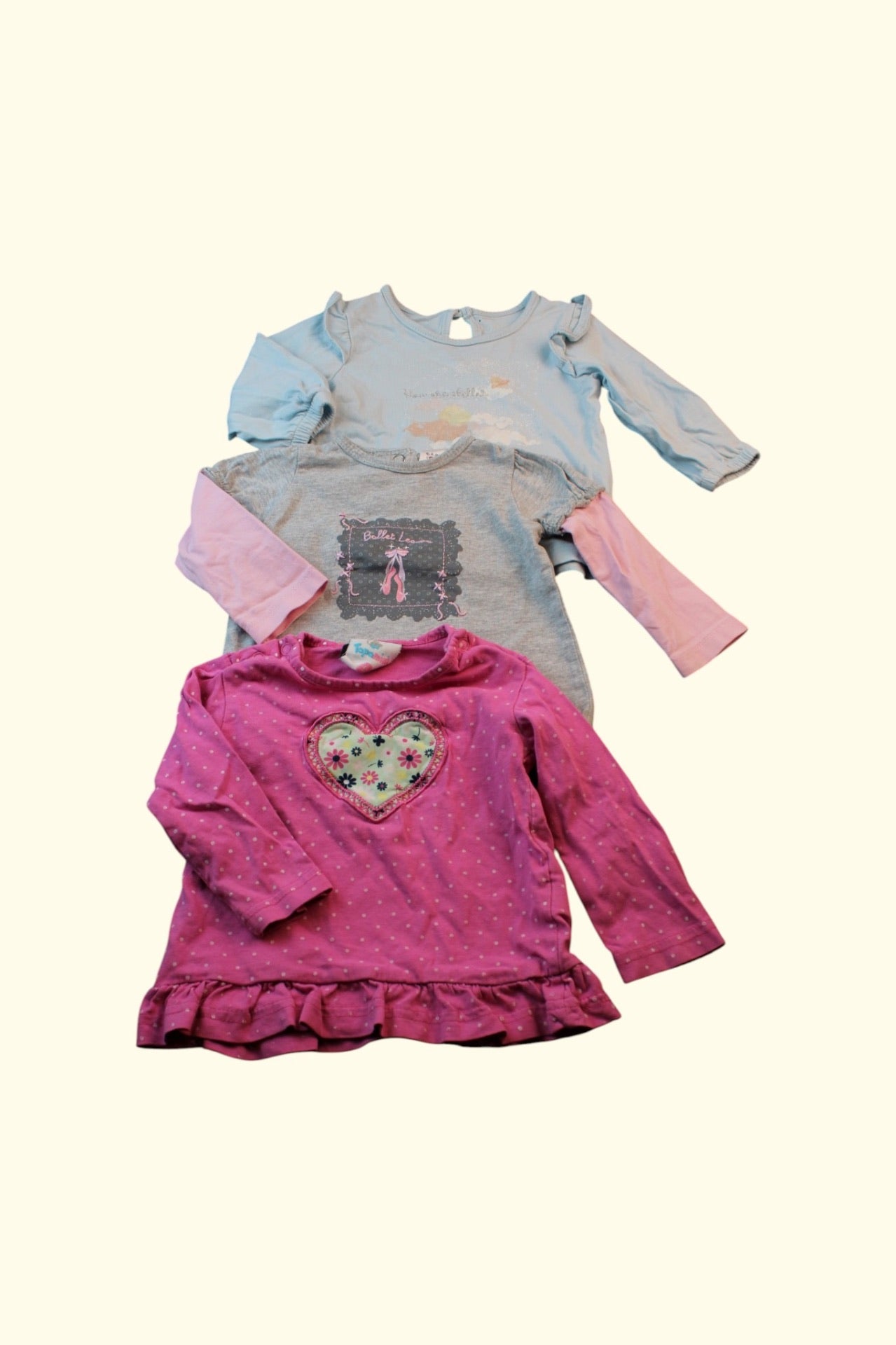 3er Kidkiddo Set 62 Mehrfarbig, hauptsächlich Grau, Pink und Blau