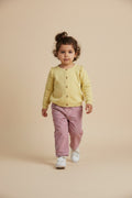 2er Kidkiddo Set 62 Gelb und Rosa mit Streifenmuster