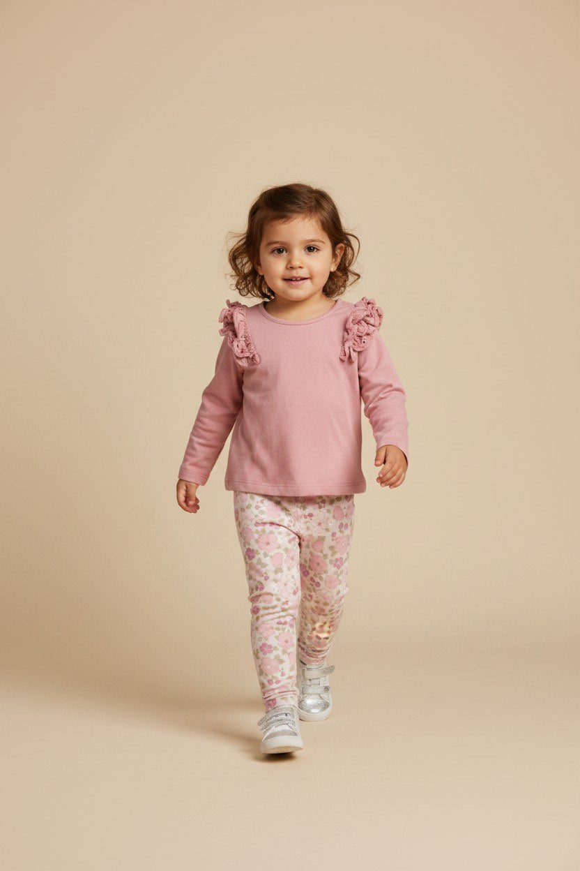 2er Kidkiddo Set 68 Pink und floral