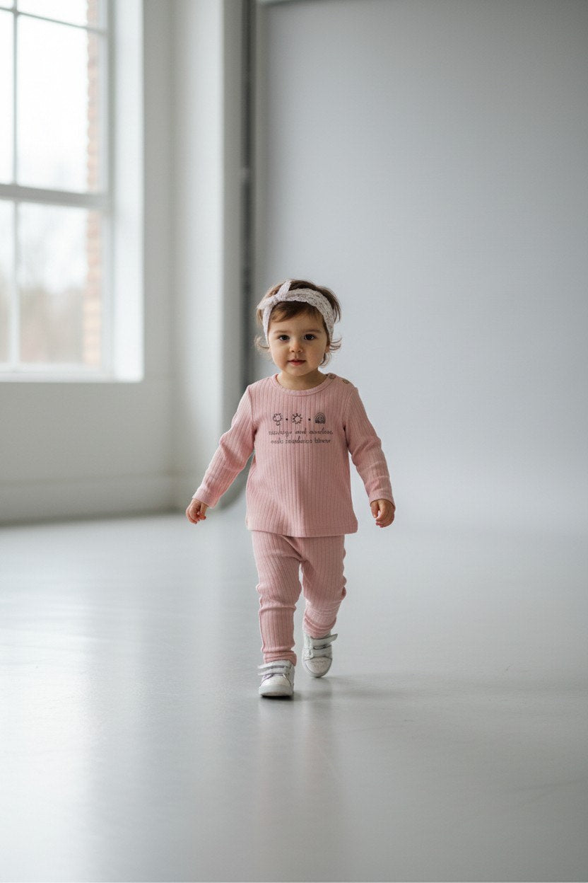 3er Kidkiddo Set Sweatshirt 56 Rosa