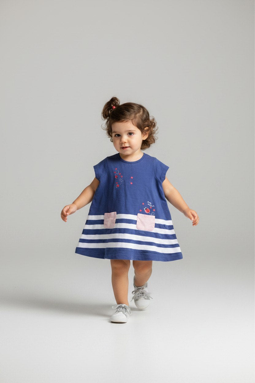 Kategorie 4 Kleid 62 Blau und Rosa