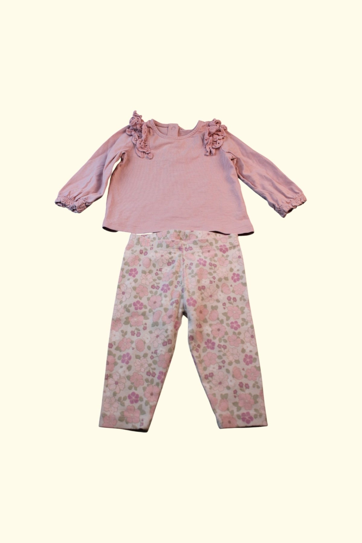 2er Kidkiddo Set 68 Pink und floral