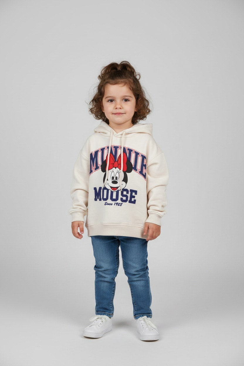 Hoodie 86 Weiß mit buntem Druck