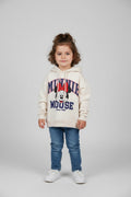 Hoodie 86 Weiß mit buntem Druck