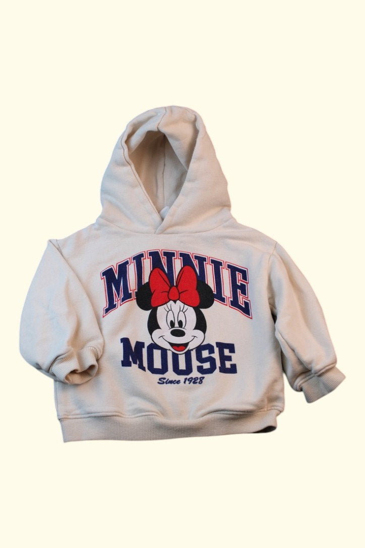 Hoodie 86 Weiß mit buntem Druck