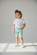 2er Kidkiddo Set 92 Weiß und Mintgrün mit grauen Punkten / Weiß