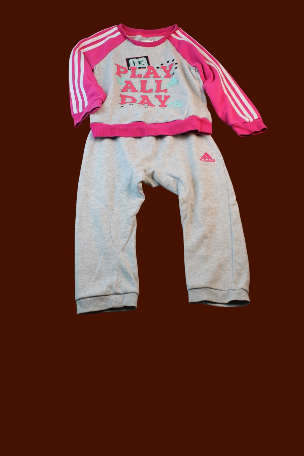 Adidas 2er Kidkiddo Set 92 Grau Rosa