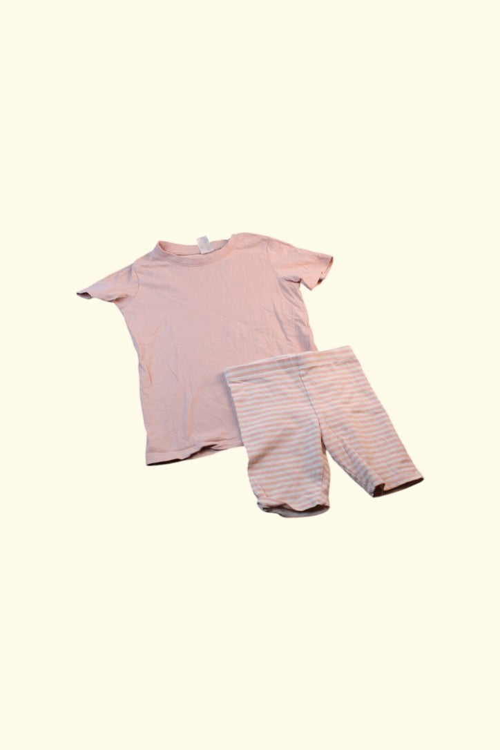 2er Kidkiddo Set 92 Rosa mit pink-weißen Streifen