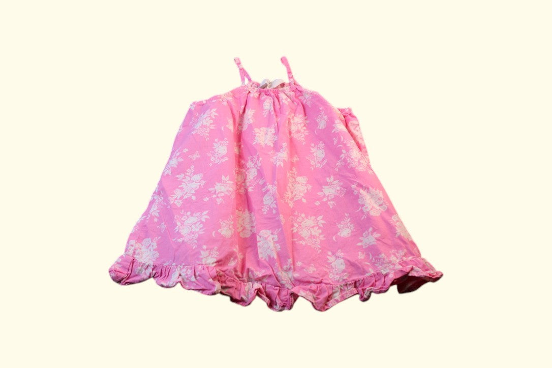 Kategorie 3 Kleid 98 Pink mit weißen Blumenmuster