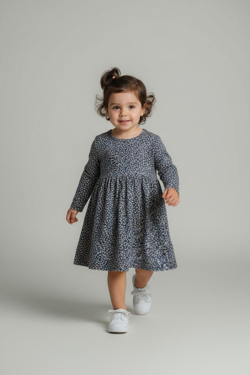 Wheat Kleid 110 Blau, Weiß