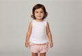 2er Kidkiddo Set 68 Weiß mit pinken Herzchen
