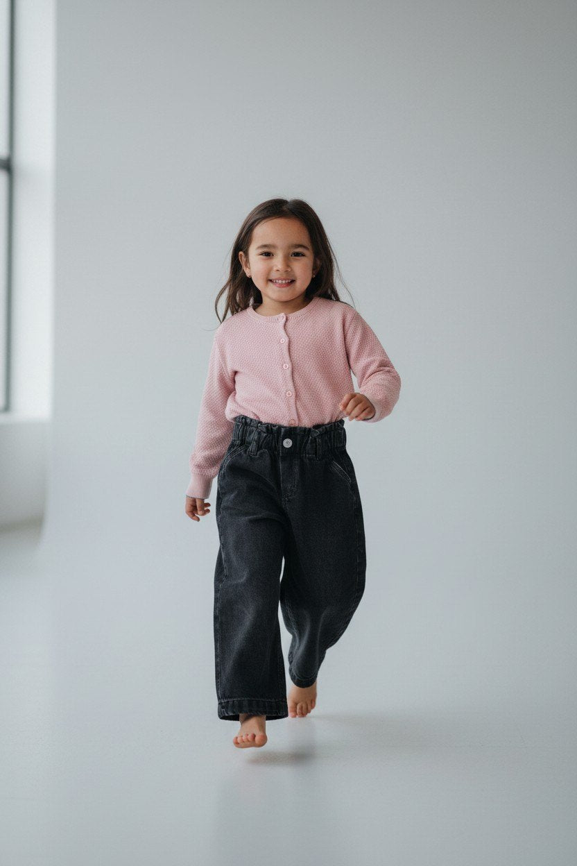 2er Kidkiddo Set 86 Hellrosa und Schwarz