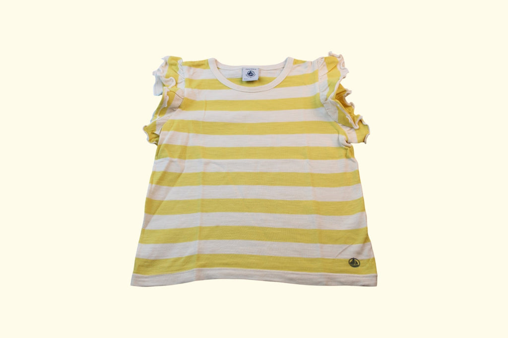 Petit Bateau T-Shirt 98 Gelb und Weiß gestreift