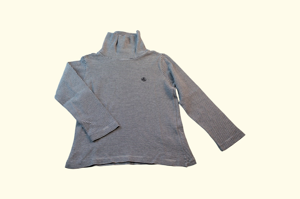 Petit Bateau Pullover 98 Dunkelblau-Weiß