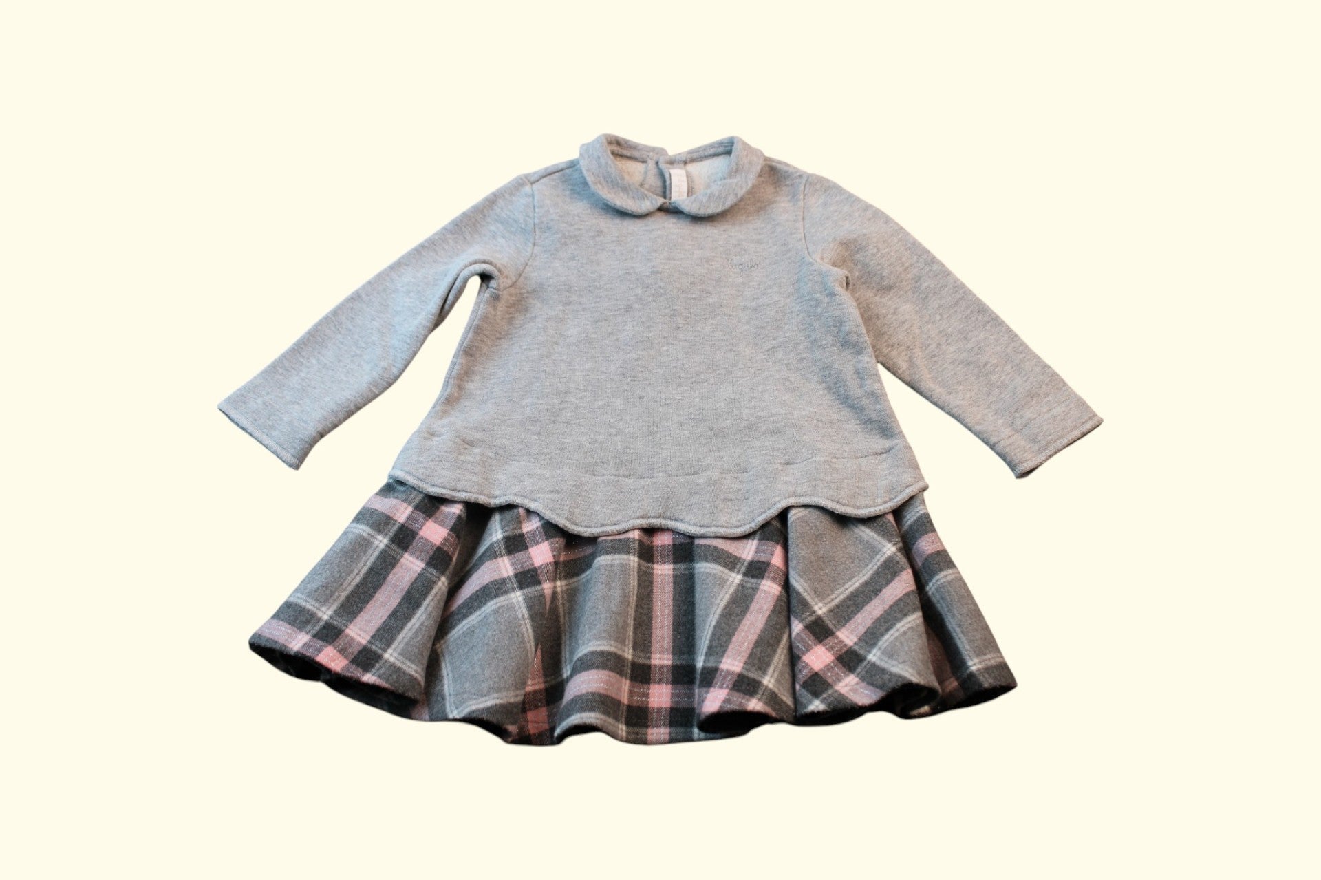 il gufo Kleid 82 Grau, Rosa
