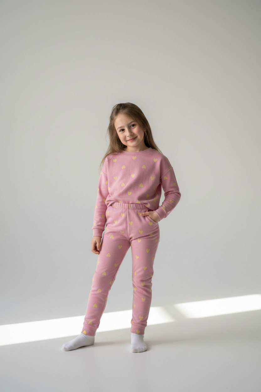 2er Kidkiddo Set Leggins gefüttert 110 Grau mit kleinen Tiermotiven