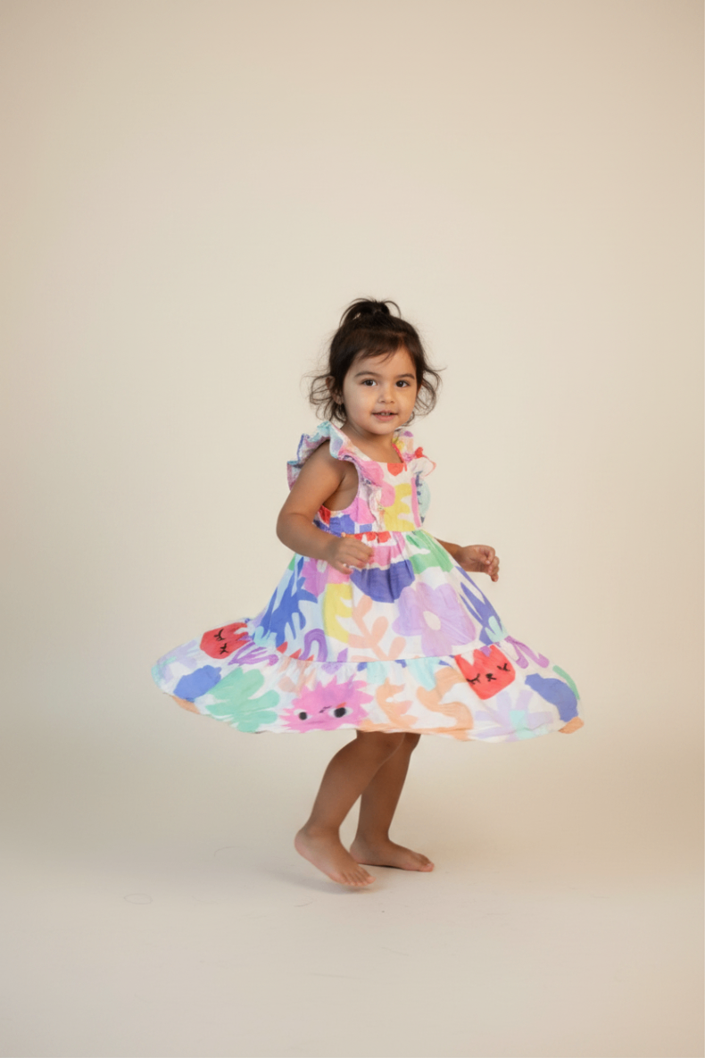 Kleid 80 bunt