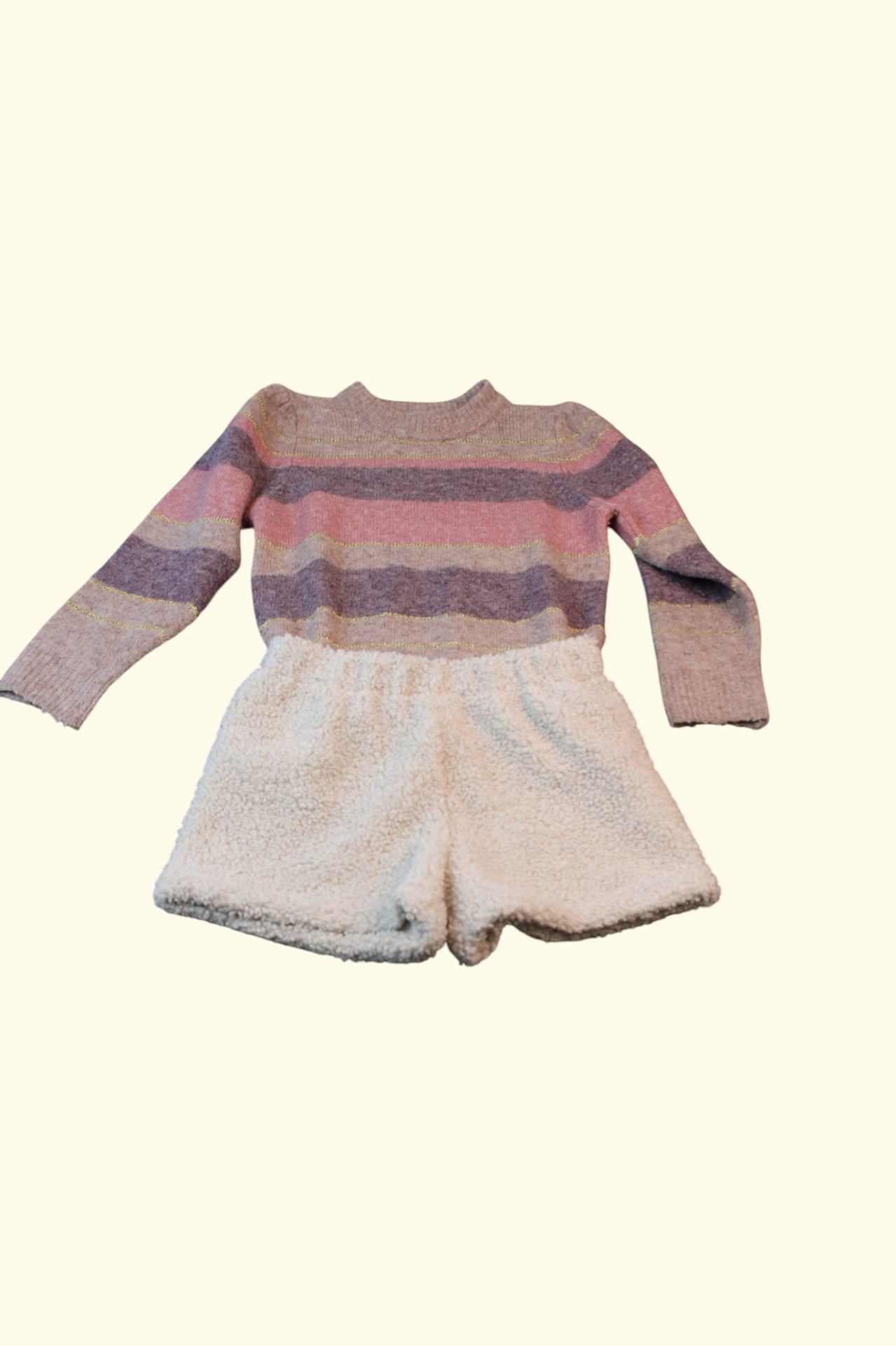 il gufu 2er Kidkiddo Set 92 Mehrfarbige Streifen in Pink, Lila, Grau und Gold