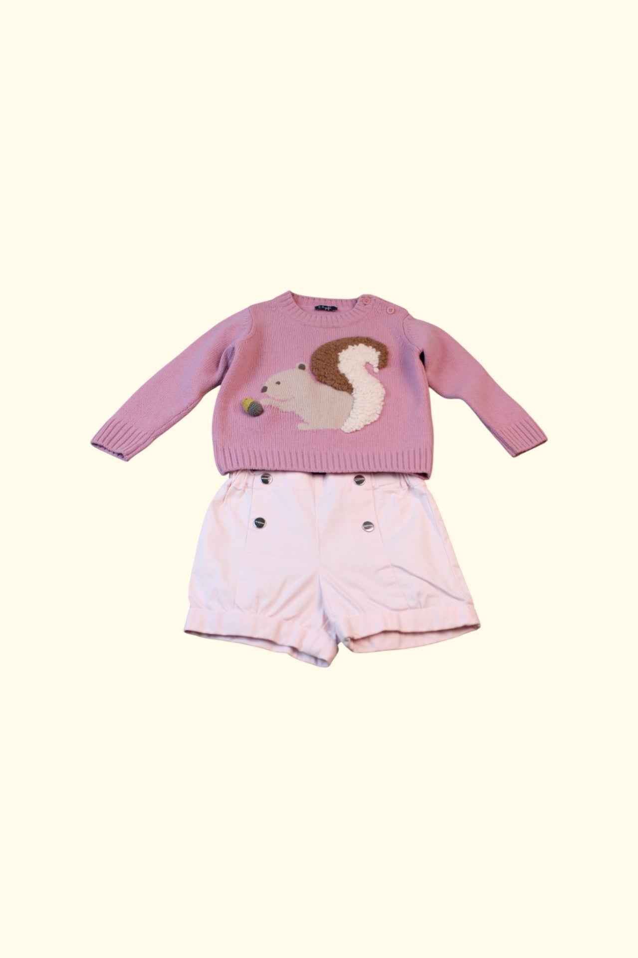 Jacadi 2er Kidkiddo Set 78 Rosa und Beige