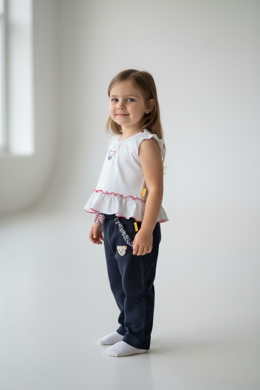 Steiff 2er Kidkiddo Set 62 Weiß, Schwarz, Rot