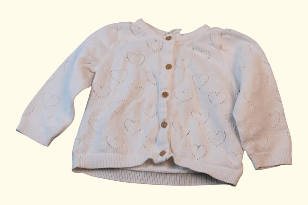 Strickjacke 62 Weiß