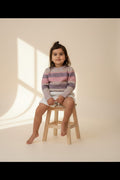 il gufu 2er Kidkiddo Set 92 Mehrfarbige Streifen in Pink, Lila, Grau und Gold