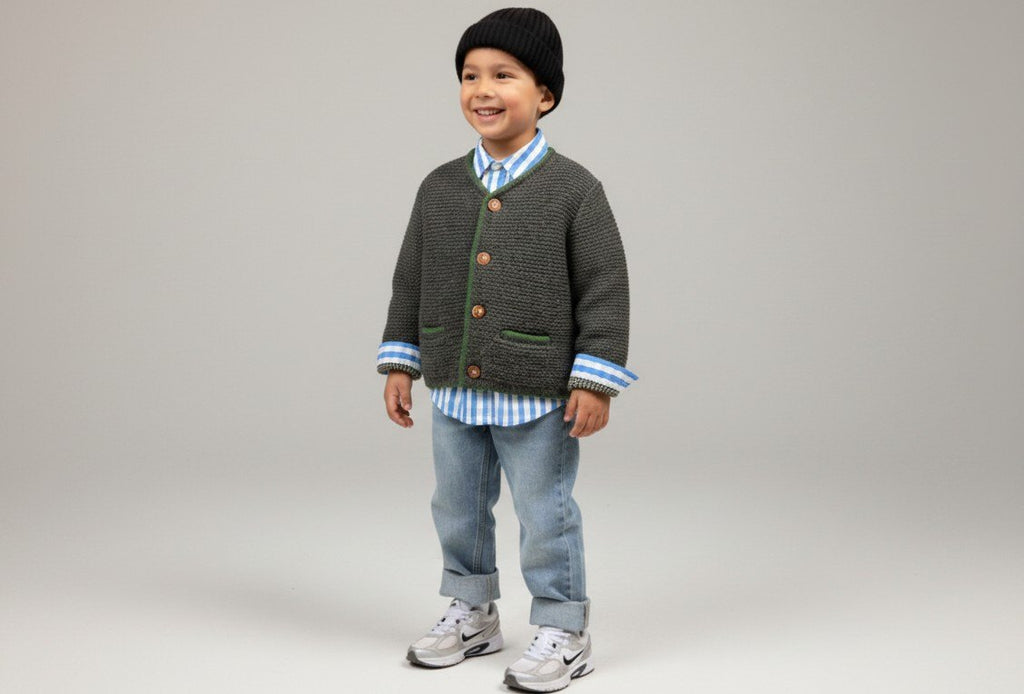 Jacadi/Trachten 2er Kidkiddo Set 92 Grau, Blau