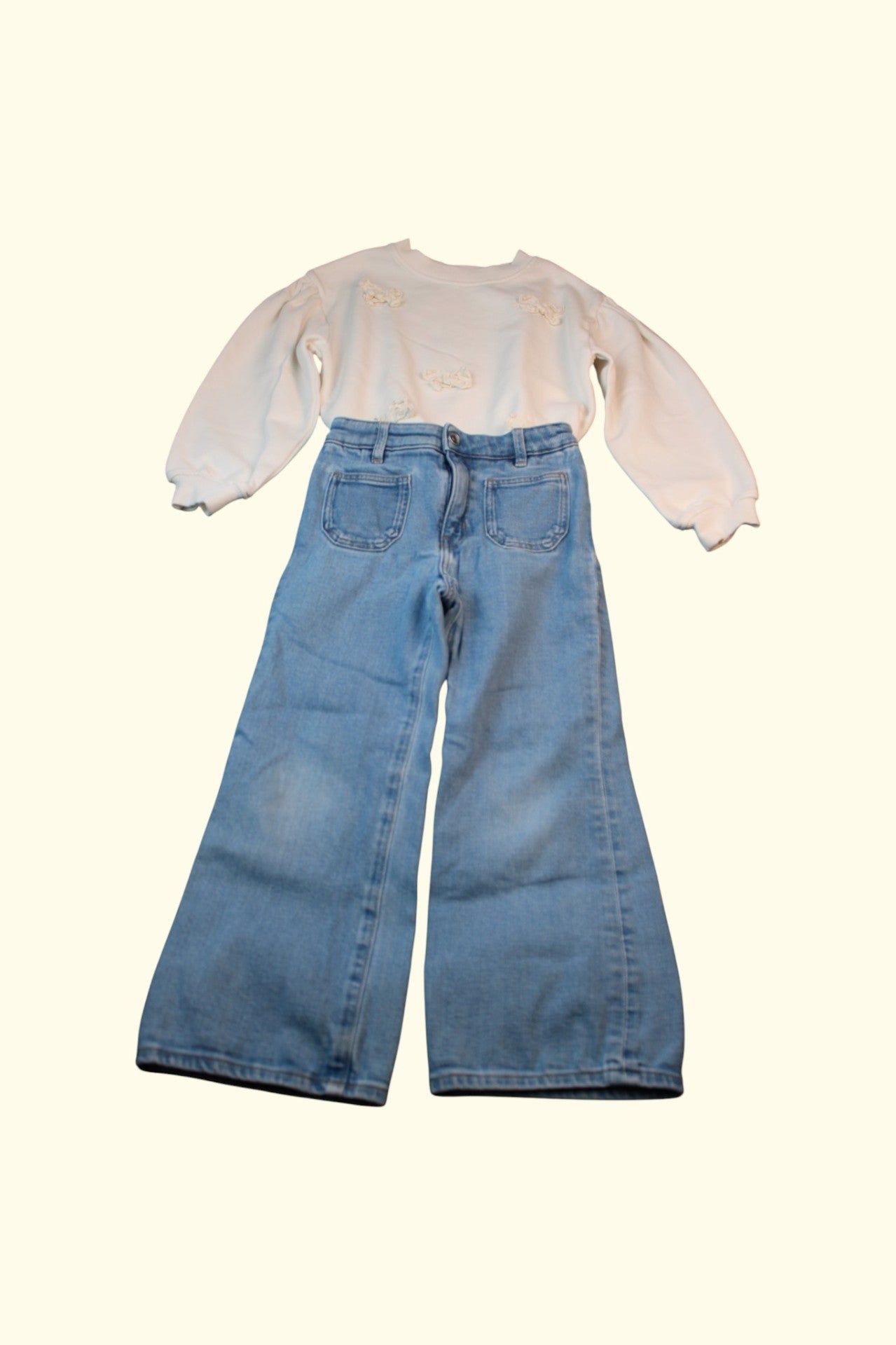 Arket 2er Kidkiddo Set 116 Cremefarben und Blau