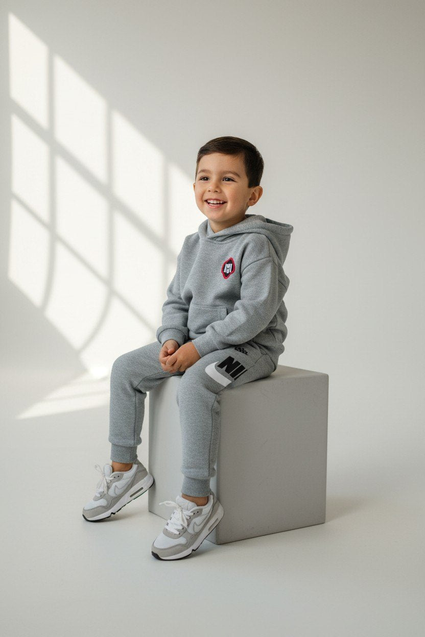 2er Kidkiddo Set 80 Grau