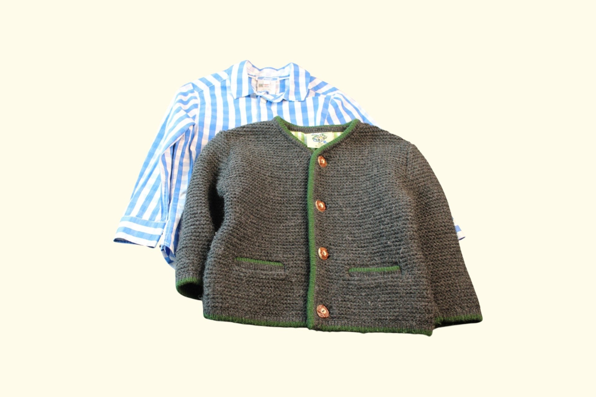 Jacadi/Trachten 2er Kidkiddo Set 92 Grau, Blau