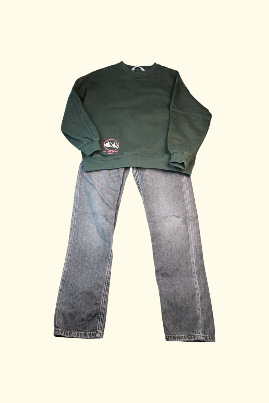  2er Kidkiddo Set 134 Dunkelgrün und Grau