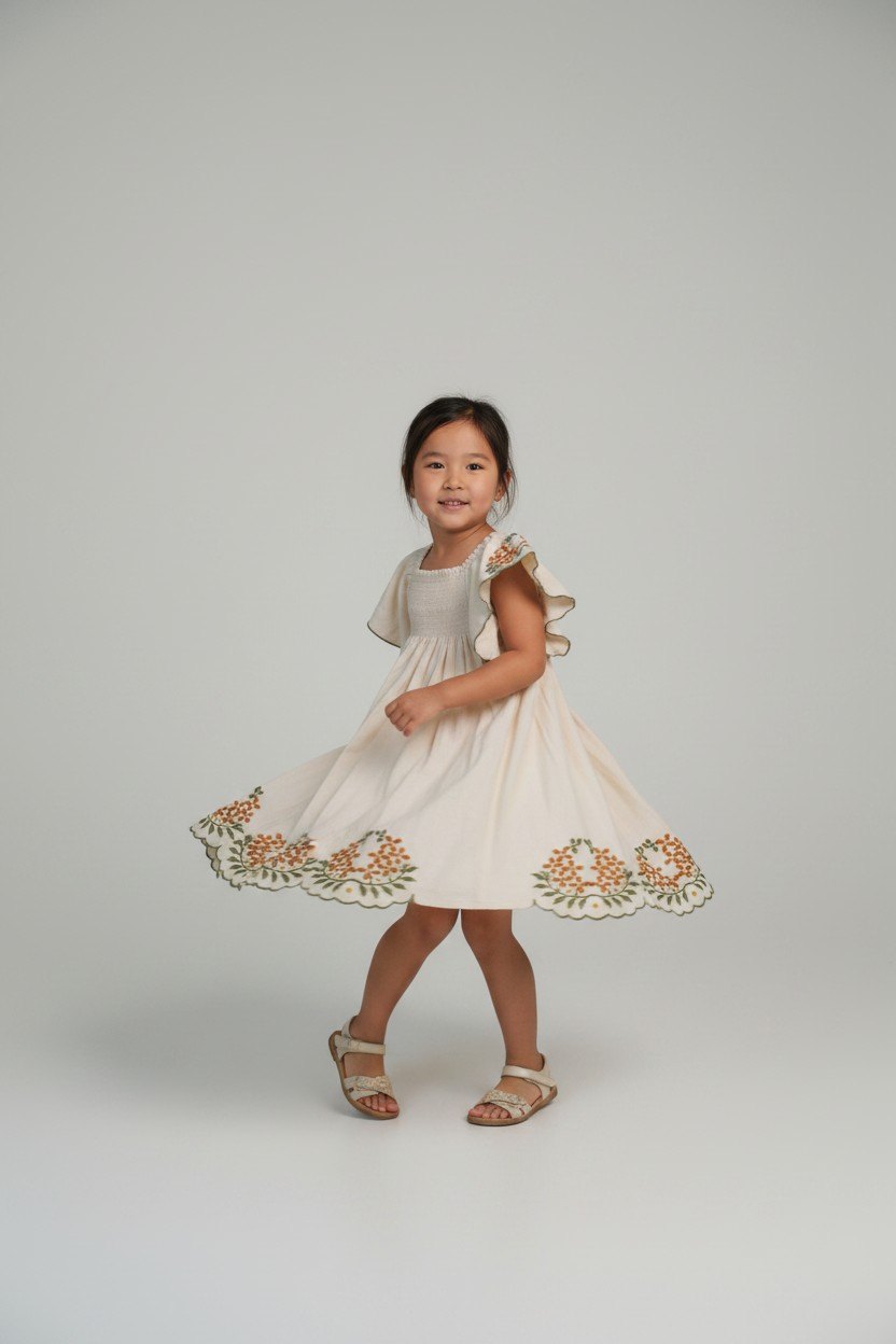 Ragnik Kleid 122 Creme