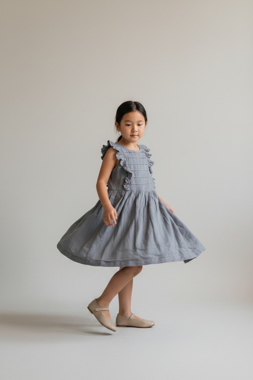 Seed Kleid 128 Grau