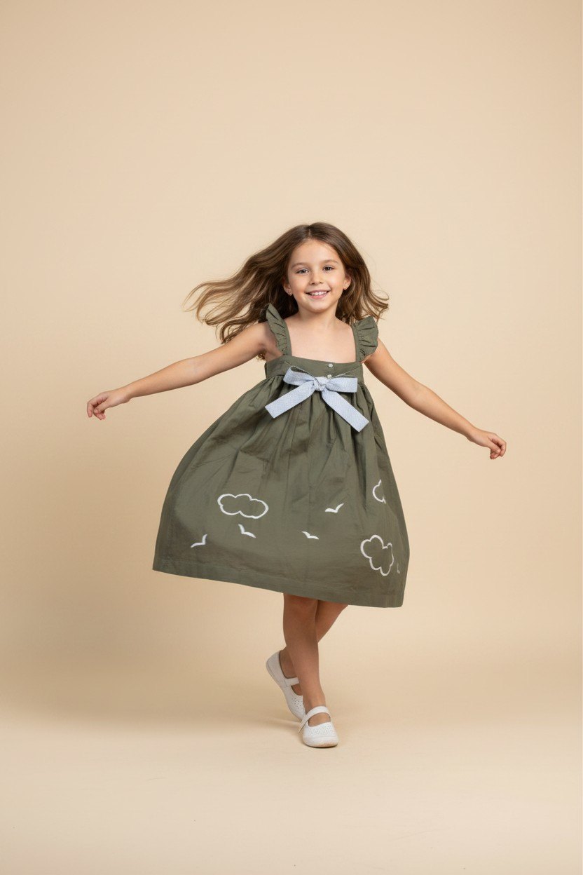 Rose Desbois Kleid 128 Grün