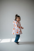 Jacadi Jacke 96 Rose mit Orangen und schwarzen Akzenten