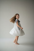 Louis Louise Kleid 134 Beige mit schwarzen Mustern