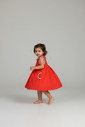 Jacadi Kleid 76 Rot Weiß