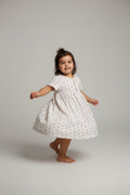 Petit Bateau Kleid 92 Beige mit roten Herzen