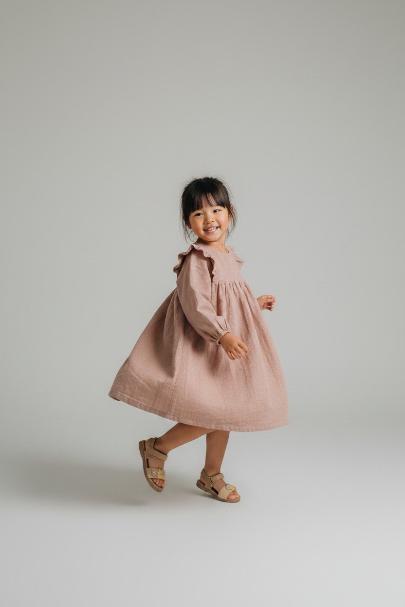 Louis Louise Kleid 134 Zartrosa Gold
