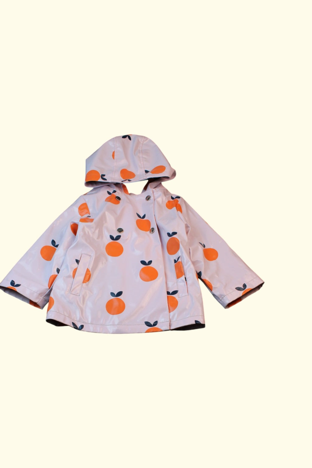 Jacadi Jacke 96 Rose mit Orangen und schwarzen Akzenten