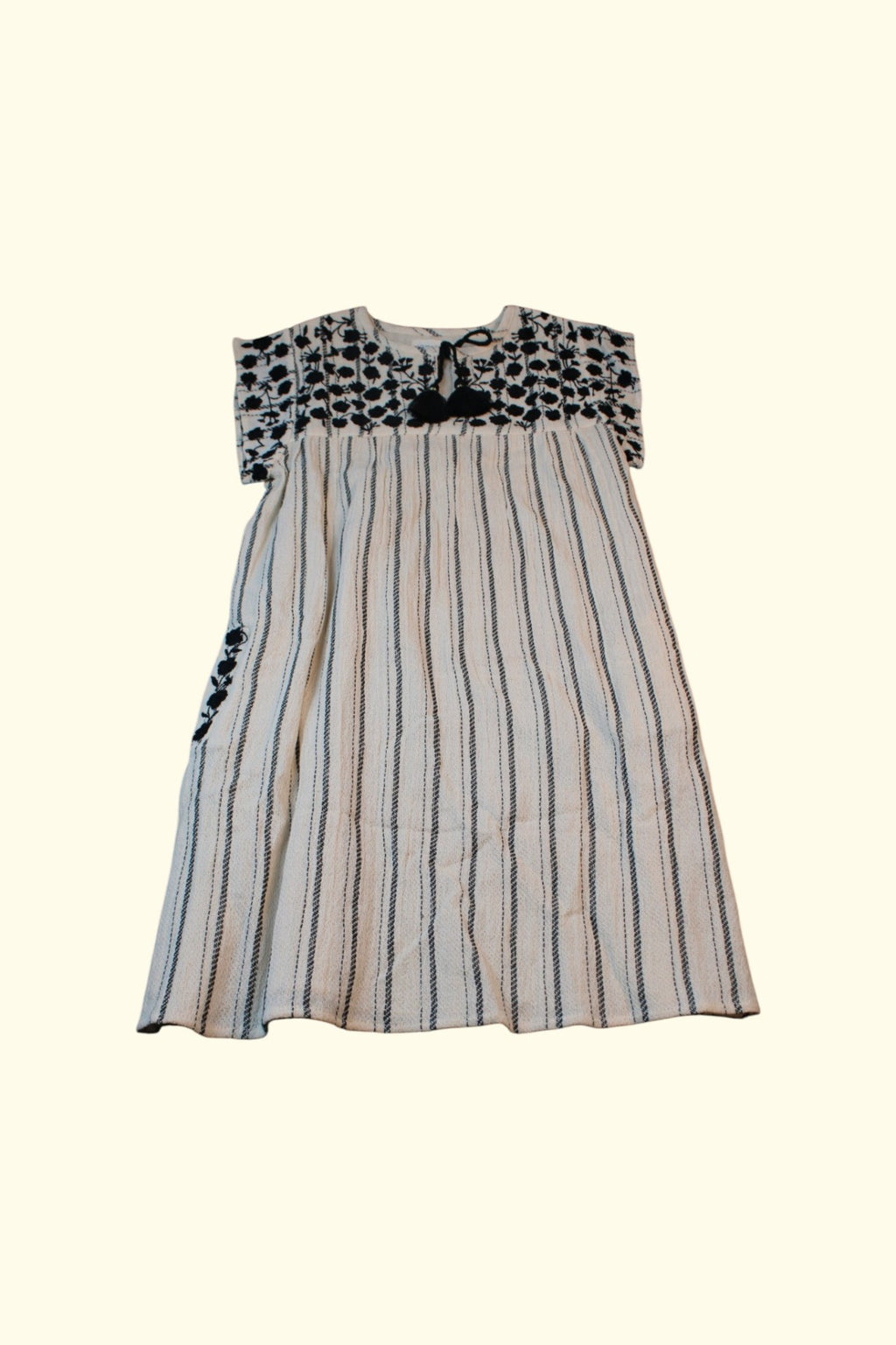 Louis Louise Kleid 134 Beige mit schwarzen Mustern