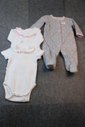 Jacadi 3er Kidkiddo Set 60 Weiß, Grau mit Rosa Akzenten