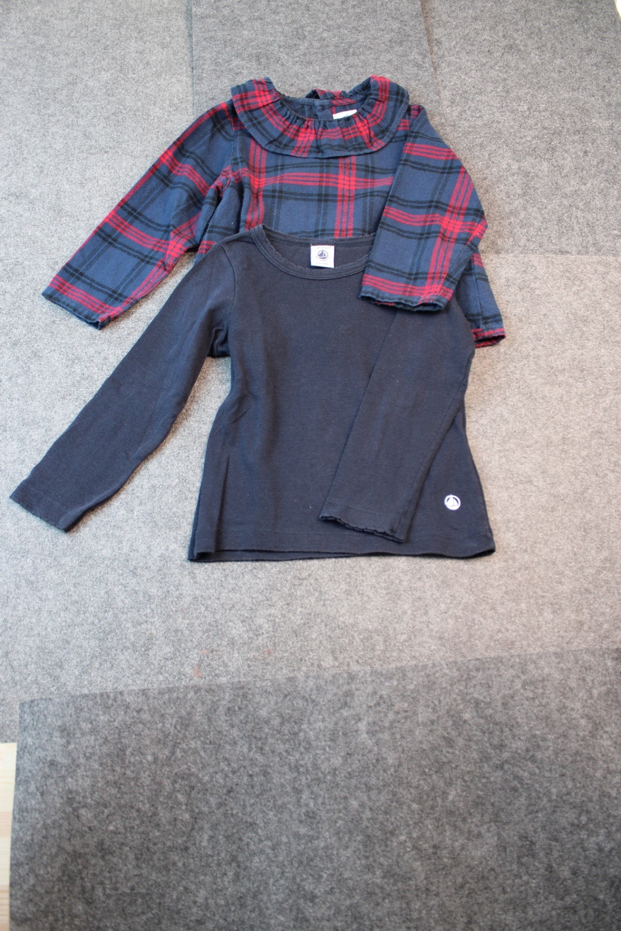 Petit Bateau 2er Kidkiddo Set 86 Dunkelblau rot,