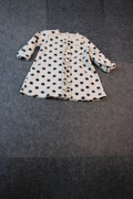 Petit Bateau Kleid 62 Weiß mit schwarzen Punkten