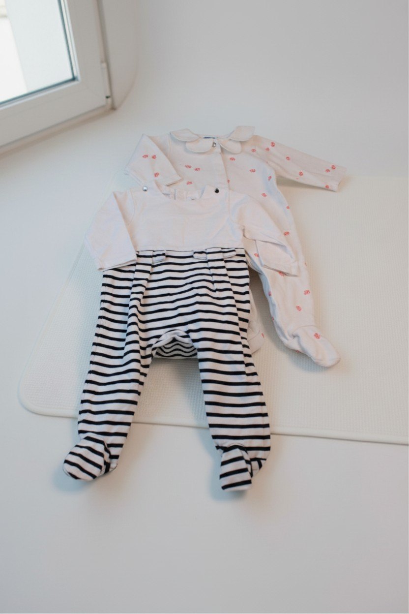 Jacadi 2er Kidkiddo Set 62 Weiß und Schwarz