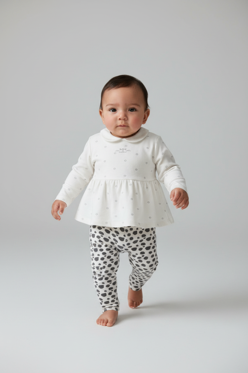 Kategorie 3 3er Kidkiddo Set 58 Cremeweiß, Schwarz
