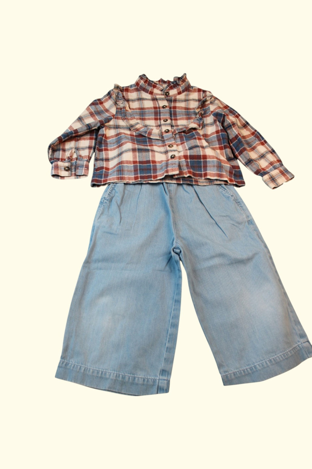 Petit Bateau 2er Kidkiddo Set 98 Blau, Creme, Denim